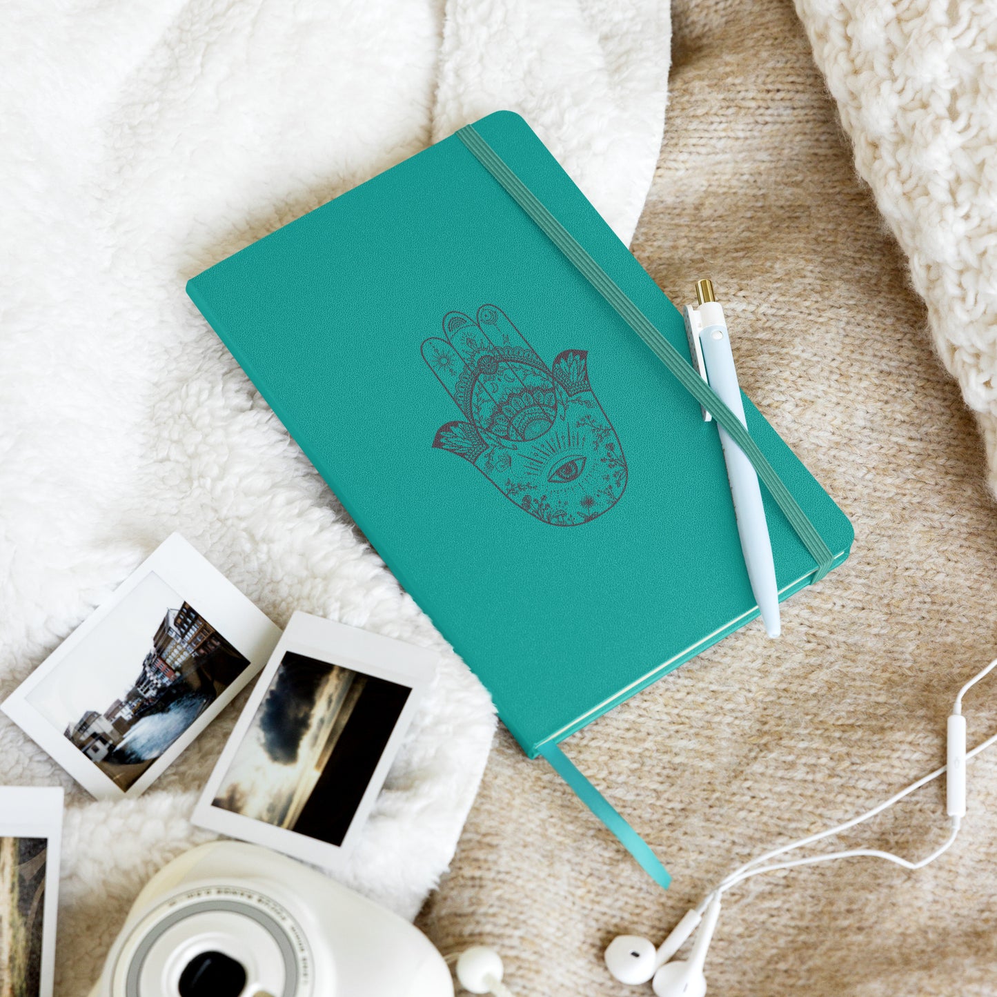 Hardcover bound notebook • Hamsa